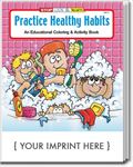 CS0435 Practice Healthy Habits Coloring and Activity Book with Custom Imprint